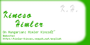 kincso himler business card